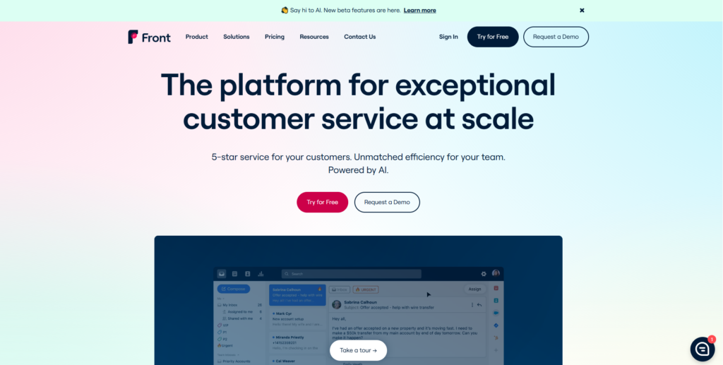 Front is a platform designed for customer service at scale, but they're much more expensive than competitors.