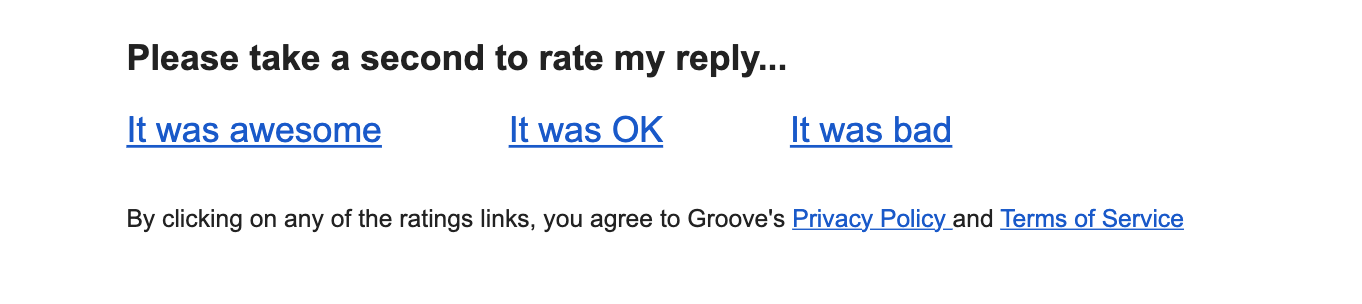 As a customer support solution, Groove helps you track customer satisfaction through survey data and support team metrics. 