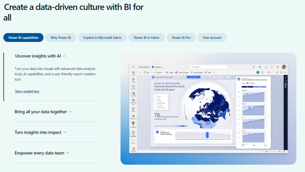 Outlook's reporting features.