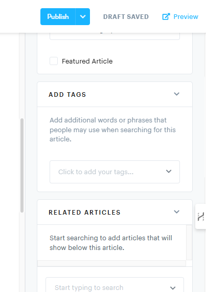 Adding tags to your knowledge base articles