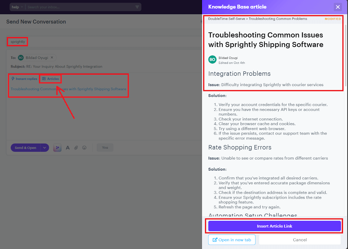 Automating response to service tickets in Groove is easy and can be accomplished in many different ways.